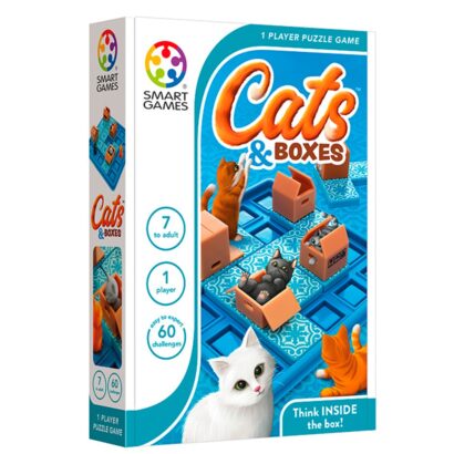 Smart Games Επιτραπέζιο Παιχνίδι Cats & Boxes για 1 Παίκτη 7+ Ετών 152495