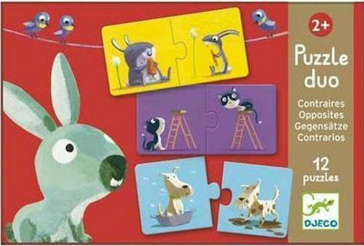 Παιδικό Puzzle Αντίθετα 12pcs για 2+ Ετών 08162 Djeco