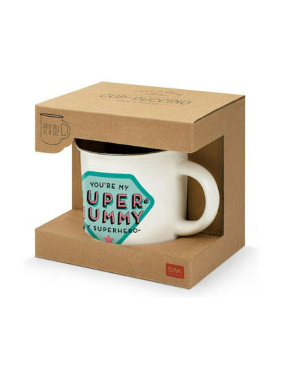 Legami Milano Cup-Puccino Super Mummy Κούπα από Πορσελάνη Λευκή 350ml