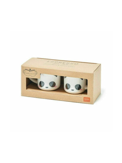 Legami Milano Panda Coffee Cups Κούπα Λευκή 50ml 2τμχ