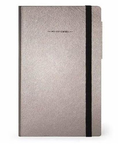 Legami Milano Σημειωματάριο Ριγέ με Λάστιχο Grey Diamond