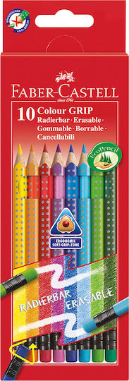 Faber-Castell Ξυλομπογιές Grip Με Γόμα 10τμχ