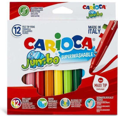 Carioca Jumbo Μαρκαδόροι Ζωγραφικής Χονδροί σε 12 χρώματα