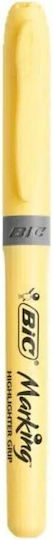 Bic Grip Pastel Μαρκαδόρος Υπογράμμισης Κίτρινο