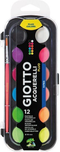 Giotto Σετ Νερομπογιές Fluo 12τμχ