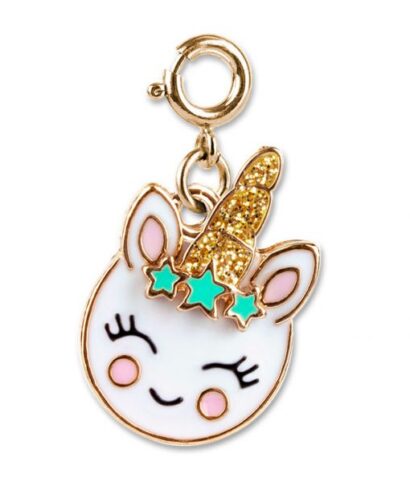 Gold Unicorn Smiley Charm-It!
