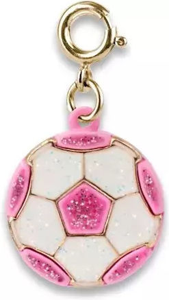 Gold Glitter Soccerball Charm-Ιt!